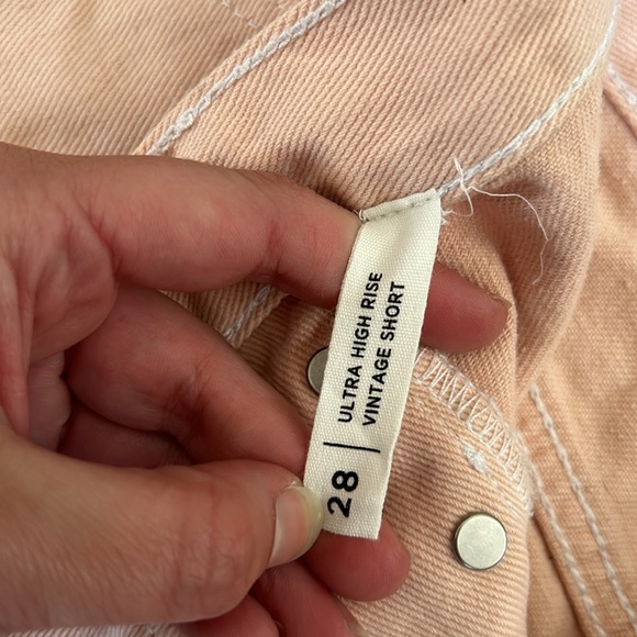 Pacsun peach pink ultra high rise vintage shorts 28 - Picture 5 of 6